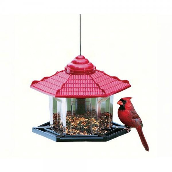 OakridgeStores.com | Artline - Deluxe Combo Tube Feeder - Gazebo Bird Feeder - 4-Station, 4 lbs Seed - WL23958 027452062400