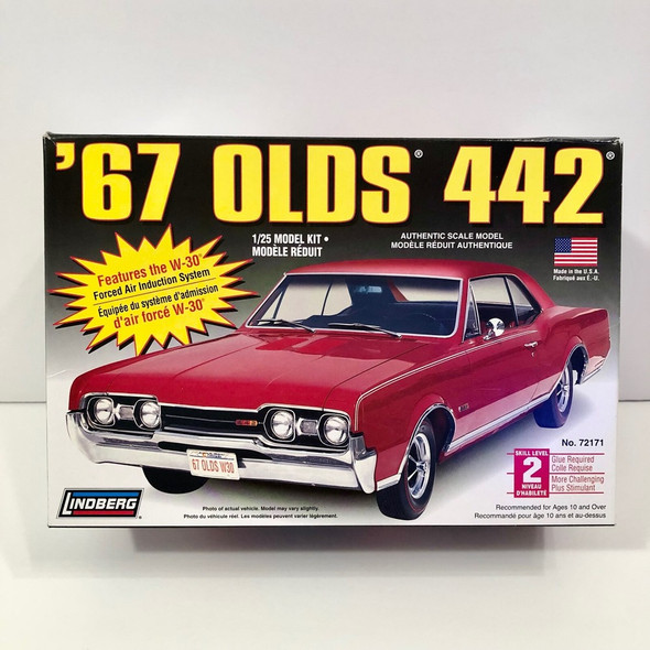 RESALE SHOP - Lindberg 1:25 '67 Olds 442 W-30 forced Air Induction #72171