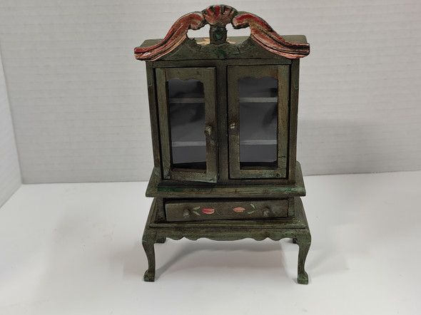RESALE SHOP - LOT Of VTG 1:12 Russ Berrie Dollhouse Miniature Green Bear Rose Furniture Set