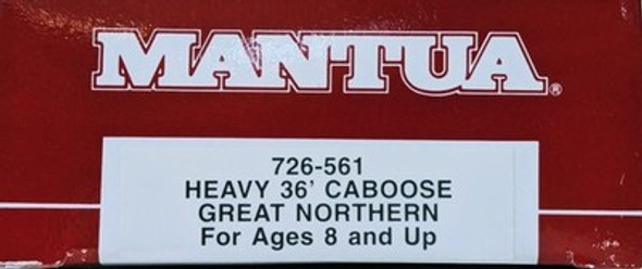 RESALE SHOP - Mantua HO Scale Great Northern Heavy 36' Caboose #726-561 - Preowned