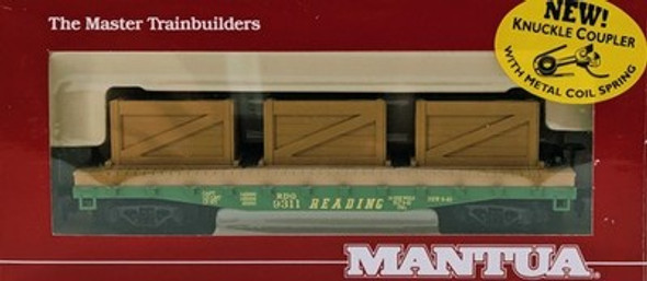RESALE SHOP - Mantua HO Scale Reading Flatcar w/ Crates #727-021 - Preowned