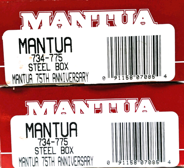 RESALE SHOP - Lot of 2 Mantua HO Scale 75th Anniversary Steel Boxcars #734-775 - Preowned