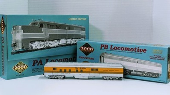 RESALE SHOP - LifeLike Proto 2000 HO Scale Rio Grande PA and PB Locomotives w/ Baggage Coach