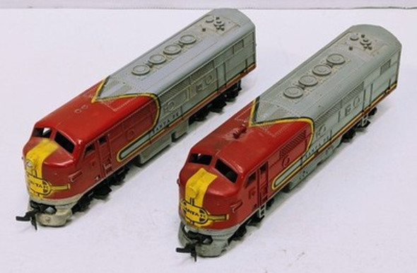 RESALE SHOP - Lot of 2 Marx Santa Fe F-Unit Engines - Preowned
