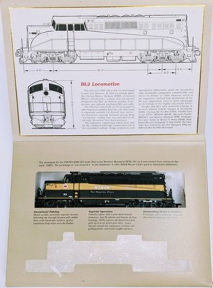 RESALE SHOP - Proto 2000 HO Scale Monon Railroad EMD BL2 Diesel Locomotive - Preowned