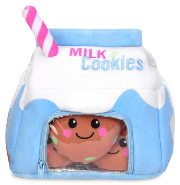 OakridgeStores.com | iscream - Play with Your Food Kawaii Milk & Cookies - 7" x 7" Play Pillow Set (780-3817) 810122854678