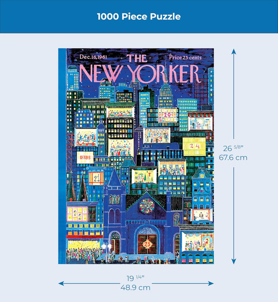 OakridgeStores.com | New York Puzzle Company - New Yorker City Advent Calendar - 1000 Piece Jigsaw Puzzle for Adults by Ilonka Karasz - NPZNY1616 819844012717