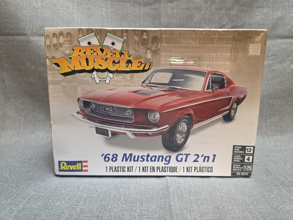 RESALE SHOP - 1:25 Revell Muscle 1968 Mustang GT #85-4215 2'n 1