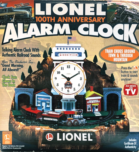 RESALE SHOP - Lionel 100th Anniversary Alarm Clock #7401 - NOB- untested