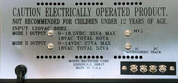 RESALE SHOP - Model Rectifier Corp TrainPower 6200 60VA Controller - Preowned