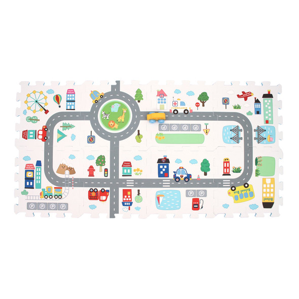 OakridgeStores.com | SUNTA Playmat- DIY Foam Car Around the Town 10months+ 3406 850027360652