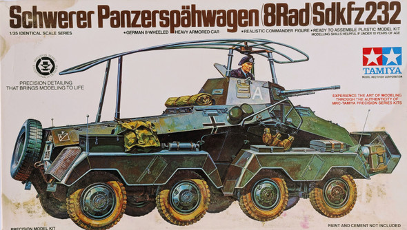 RESALE SHOP - Tamiya 1:35 Schwerer Panzersp�hwagen (8Rad) Sdkfz232 Plastic Model Kit #136A