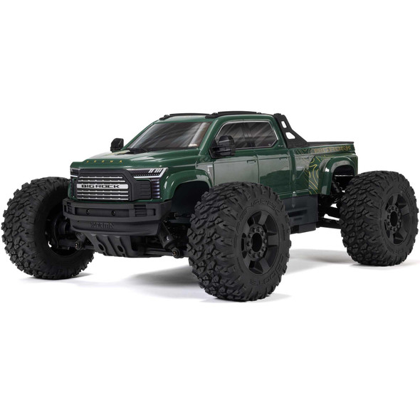 OakridgeStores.com | ARRMA 1/10 Green  BIG ROCK 4X4 223S BLX Brushless RTR RC Truck with DSC - Battery & Charger Required ARA4312V4T2 5052127048644