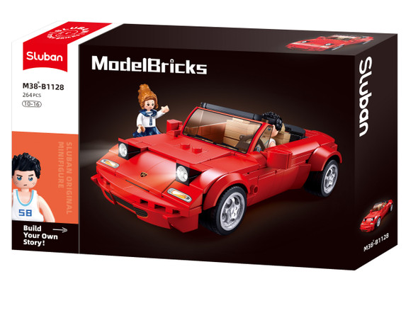 OakridgeStores.com | Sluban - MX5S Sports Car -  Building Brick Set - M38-B1128 6938242959982