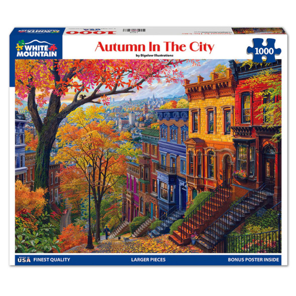 OakridgeStores.com | White Mountain  - Autumn in The City - 1000 Piece Jigsaw Puzzle 1929PZ 724819267774