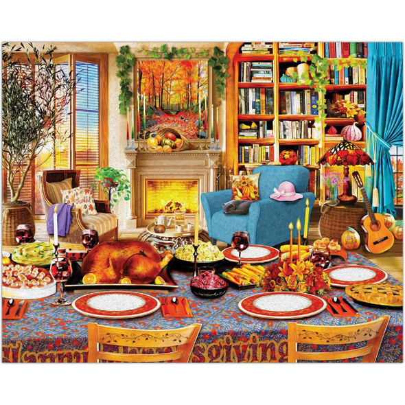 OakridgeStores.com | White Mountain -  Thanksgiving Day 1000 Piece Jigsaw Puzzle - 2000PZ 724819268498