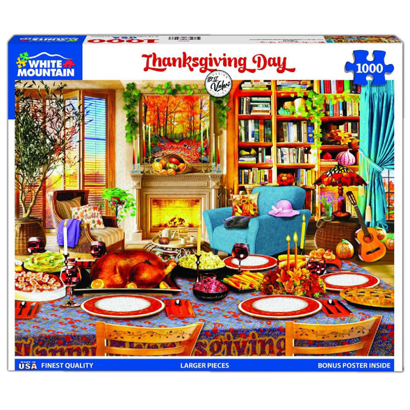 OakridgeStores.com | White Mountain -  Thanksgiving Day 1000 Piece Jigsaw Puzzle - 2000PZ 724819268498