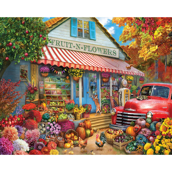 OakridgeStores.com | White Mountain - Fruit N Flowers Puzzle 1000 Piece Jigsaw Puzzle 2039PZ 724819268870