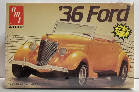 RESALE SHOP - AMT Ertl 1936 Ford Hot Rod Muscle Stock 1:24 Model Car Kit c1983