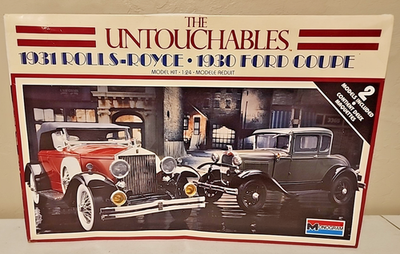 RESALE SHOP - Monogram The Untouchables 1932 Rolls Royce 1930 Ford Coupe Kit Vintage c1987