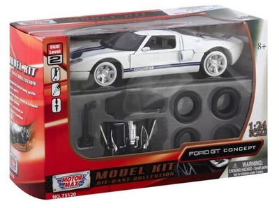 RESALE SHOP - Motor Max 1/24 Scale White FORD GT CONCEPT Metal Model Kit RARE c2013