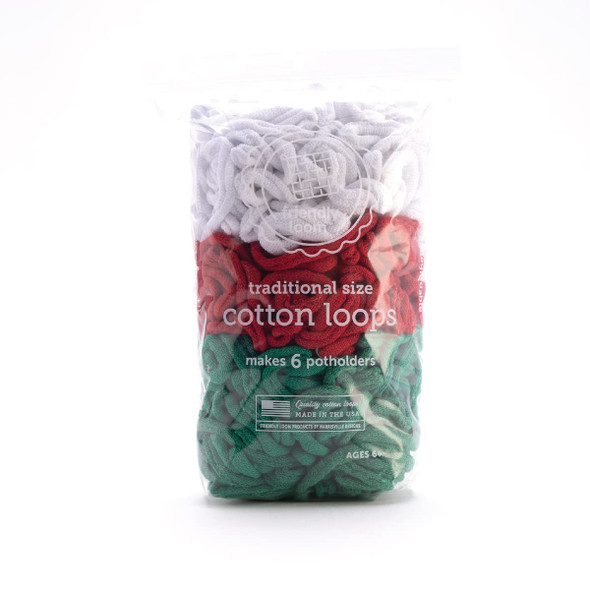 OakridgeStores.com | Friendly Loom - Lotta Loops - Bright Holiday - Traditional 7" Loom Refill Pack  - F557BRI 746331557126