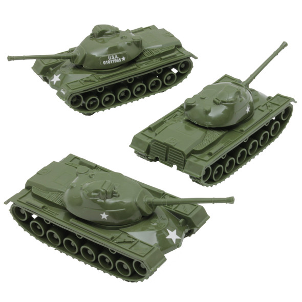 OakridgeStores.com | Tim Mee Toys - 3 Piece Patton Green Army Tank (07191) 858280071919