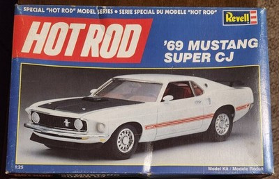 RESALE SHOP - Revell / Monogram 1969 Ford Mustang Super Cobra Jet 1:25 Model Car Kit VTG c1989