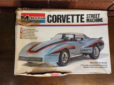 RESALE SHOP - MONOGRAM CORVETTE STREET MACHINE 1:25 MODEL CAR KIT VINTAGE c1979