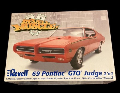 RESALE SHOP - Revell Muscle Pontiac 1969 GTO The Judge 2'n1 1:24 Scale Model Car Kit c2007