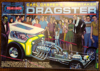 RESALE SHOP - Polar Lights Carl Casper's Undertaker Dragster Plastic Model Kit c1997