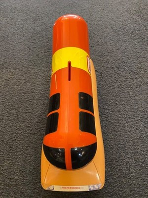 RESALE SHOP - Oscar Mayer Hot Dog WEINER MOBILE Plastic Coin Bank Car 13"L c1990s RARE