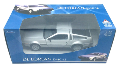 RESALE SHOP - Welly 1981 DMC Delorean DMC-12 Silver Street Version 1:24 Scale Diecast RARE