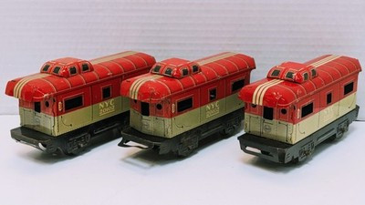 RESALE SHOP - Lot of 3 Marx New York Central Cabooses - Preowned