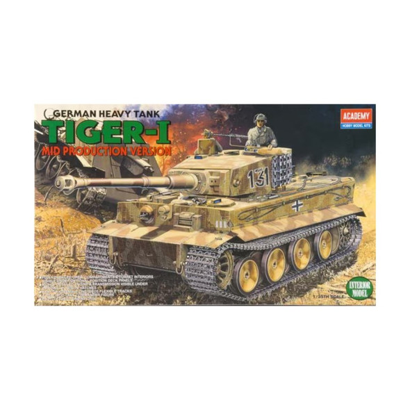 RESALE SHOP - Academy German Heavy Tank Tiger-I MidProduction Version 1:35 Model Kit c1997