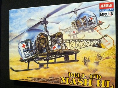RESALE SHOP - Academy MRC M.A.S.H. 47D H-13 Sioux 1:35 Helicopter Model Kit c2002