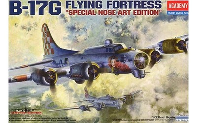 RESALE SHOP - Academy B-17G Flying Fortress "Ruby's Nose Art" Airplane Model Kit Ltd. Ed.