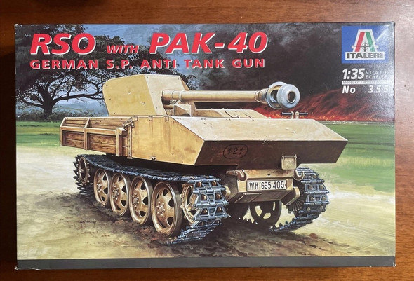 RESALE SHOP - Italeri - RSO w/ PaK 40 German SP ATG Tank 1:35 Model Kit c1997