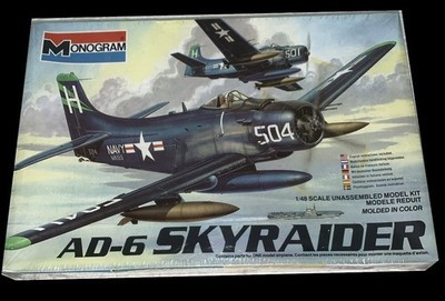 RESALE SHOP - Monogram AD-6 SkyRaider 1:48 Model Airplane Kit c1997