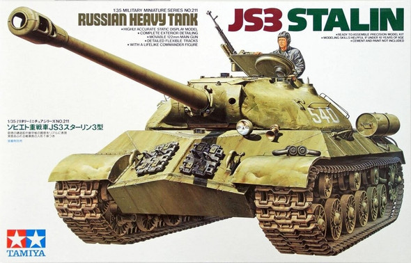 RESALE SHOP - Tamiya 1:35 Russian JS3 Stalin Tank Plastic Model Kit c1996