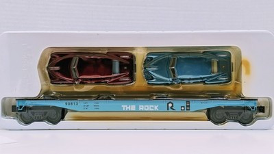 RESALE SHOP - K-Line O Scale The Rock Flatcar w/ Automobiles #K691-1392