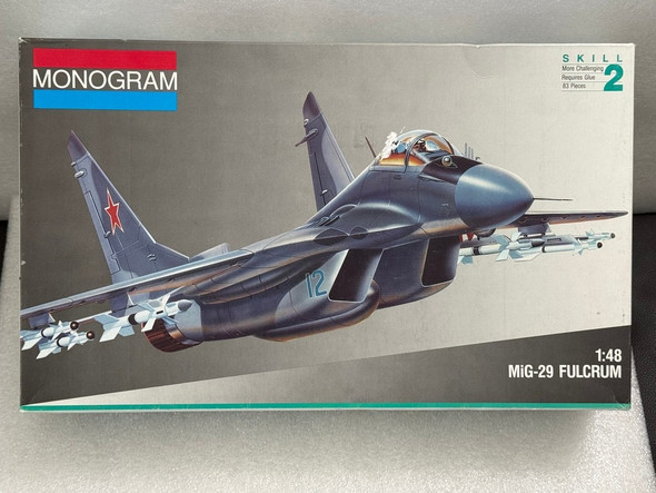 RESALE SHOP - MONOGRAM MiG-29 Fulcrum Soviet 1:48 Plastic Model Kit c1991 Sealed