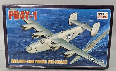 RESALE SHOP - Minicraft PB4Y-1 USN Anti-Sub Patrol Sea Search 1:72 Airplane Model Kit c2001