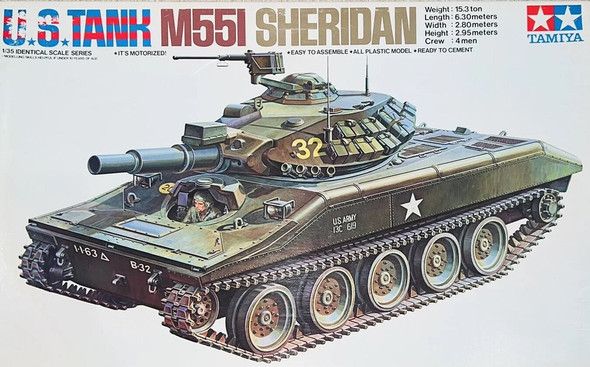 RESALE SHOP - Tamiya Motorized US Tank M55I Sheridan 1:35 Model Kit