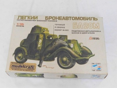 RESALE SHOP - TWK Start Russian BA-20M Armored Car Truck 1:35 Military Plastic Model Kit