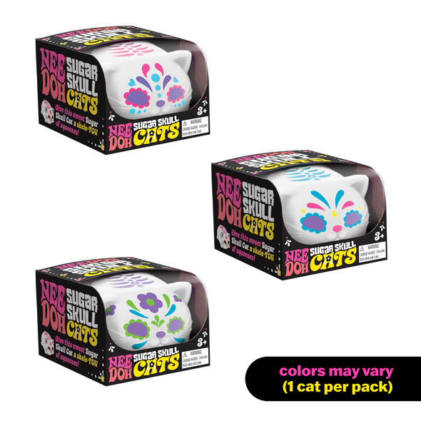 OakridgeStores.com | Schylling - NeeDoh Sugar Skull Cool Cats - Sensory Squeeze Toy - Assorted Designs SSCCND 019649509195