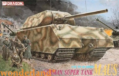 RESALE SHOP - DRAGON German Super Tank Maus 1:35 Model Kit c1993 Sealed+ J.R. Alum. Barrel - PAER-DML6007-U8169