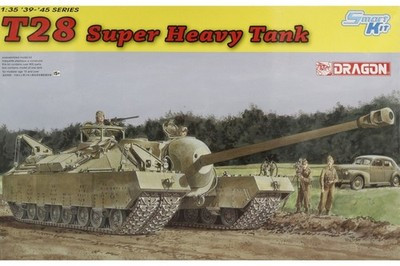 RESALE SHOP - DRAGON T28 Super Heavy Tank 1:35 Model Kit c2012 Sealed - PAER-DRA6750OB-NOB8136