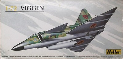 RESALE SHOP - Heller SAAB Viggen SF/AJ/SK 1:72 Airplane Model Kit c1996 - PAER-HLR-80325-NOB8050