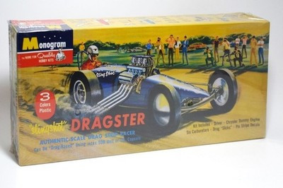 RESALE SHOP - Monogram Slingshot Dragster Race Car 1/24 Scale Plastic Model Kit c1996 - PAER-MGM-0789-NOB7784